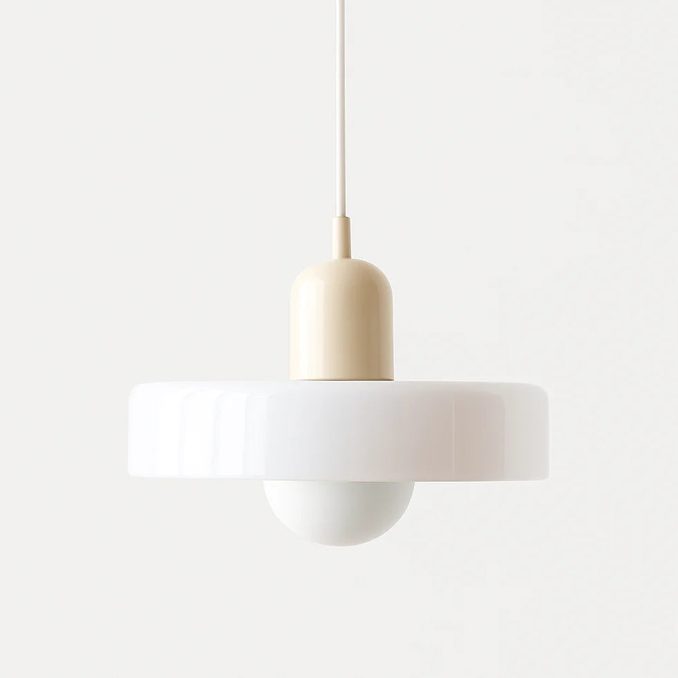 Bauhaus Colored Glass Pendant Light