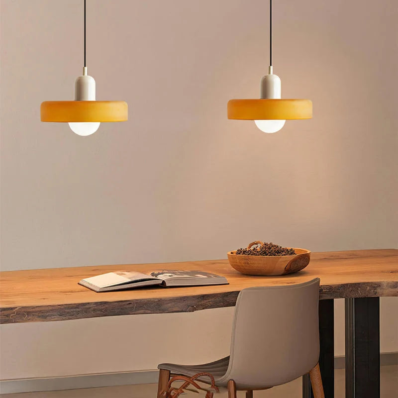 Bauhaus Colored Glass Pendant Light