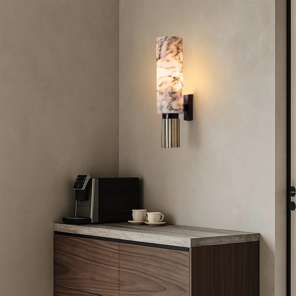 Copper stone Wall Light