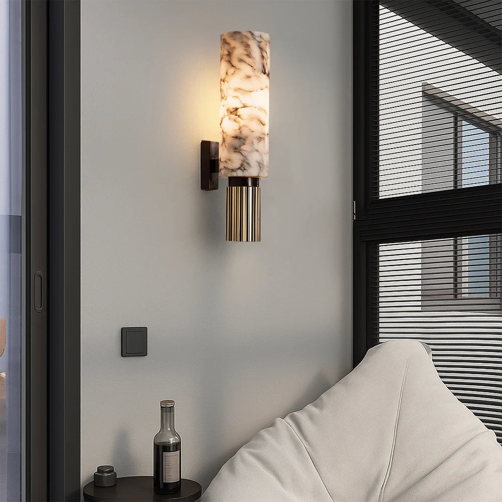 Copper stone Wall Light
