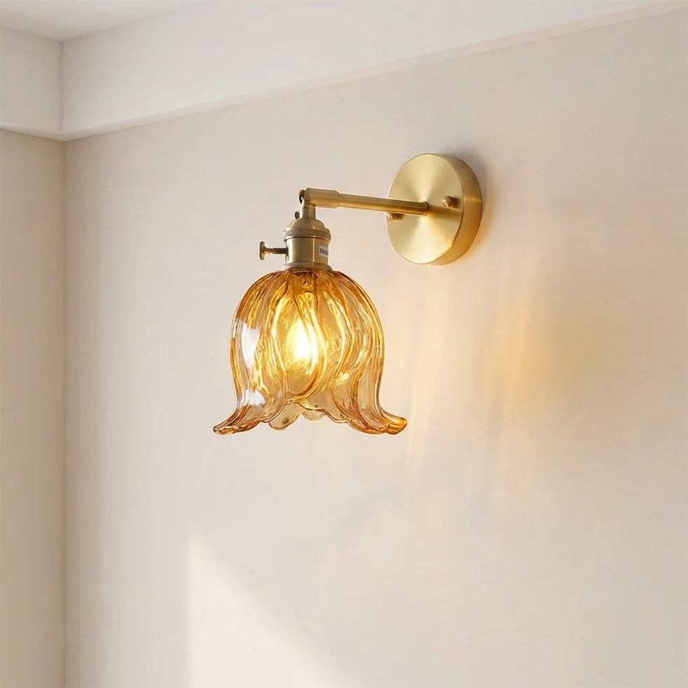 Flower Glass Wall Light