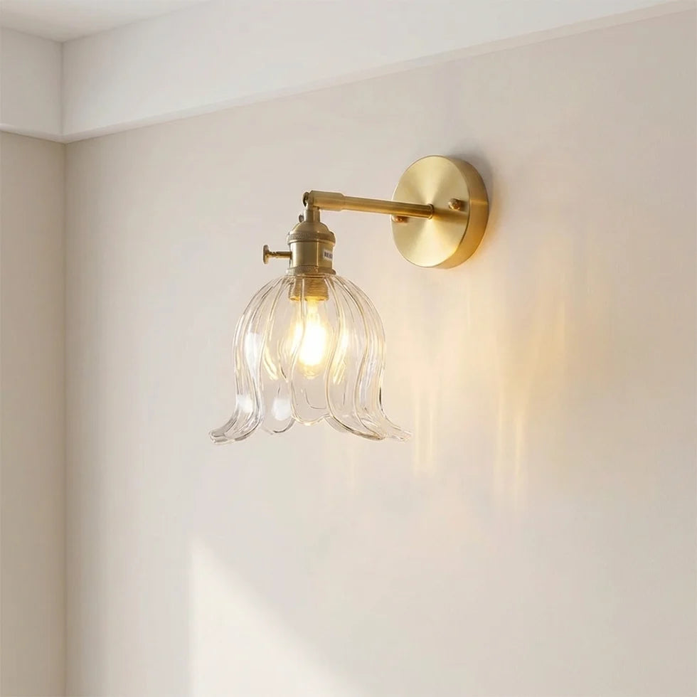 Flower Glass Wall Light