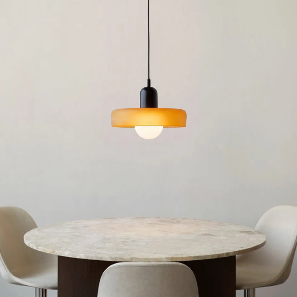 Bauhaus Colored Glass Pendant Light