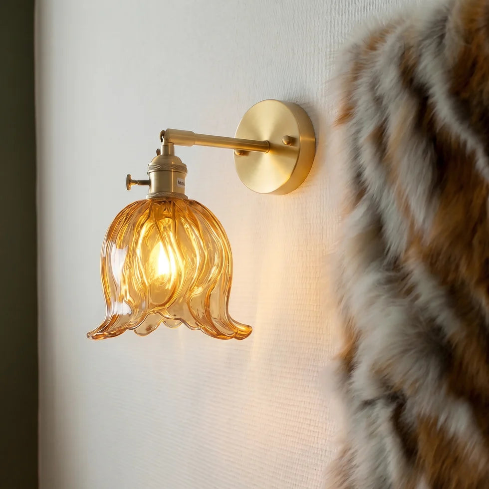 Flower Glass Wall Light