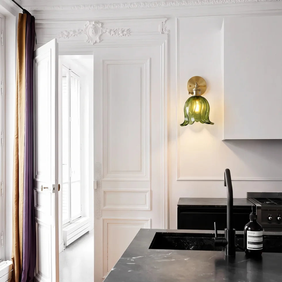 Flower Glass Wall Light