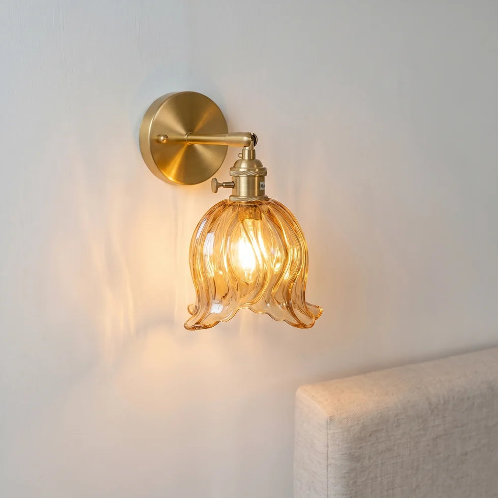 Flower Glass Wall Light